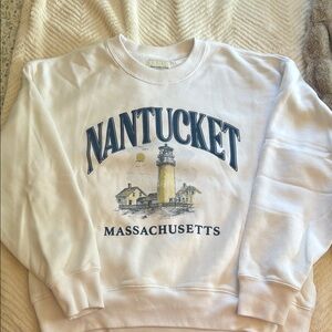 Abercrombie & Fitch White Nantucket Sweatshirt